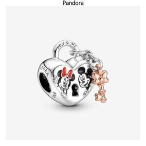 Pandora Disney Mickey Mouse & Minnie Mouse Padlock Charm